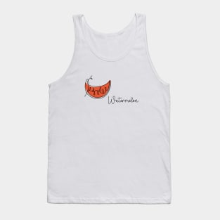 Watermelon continuous one line drawing Tank Top